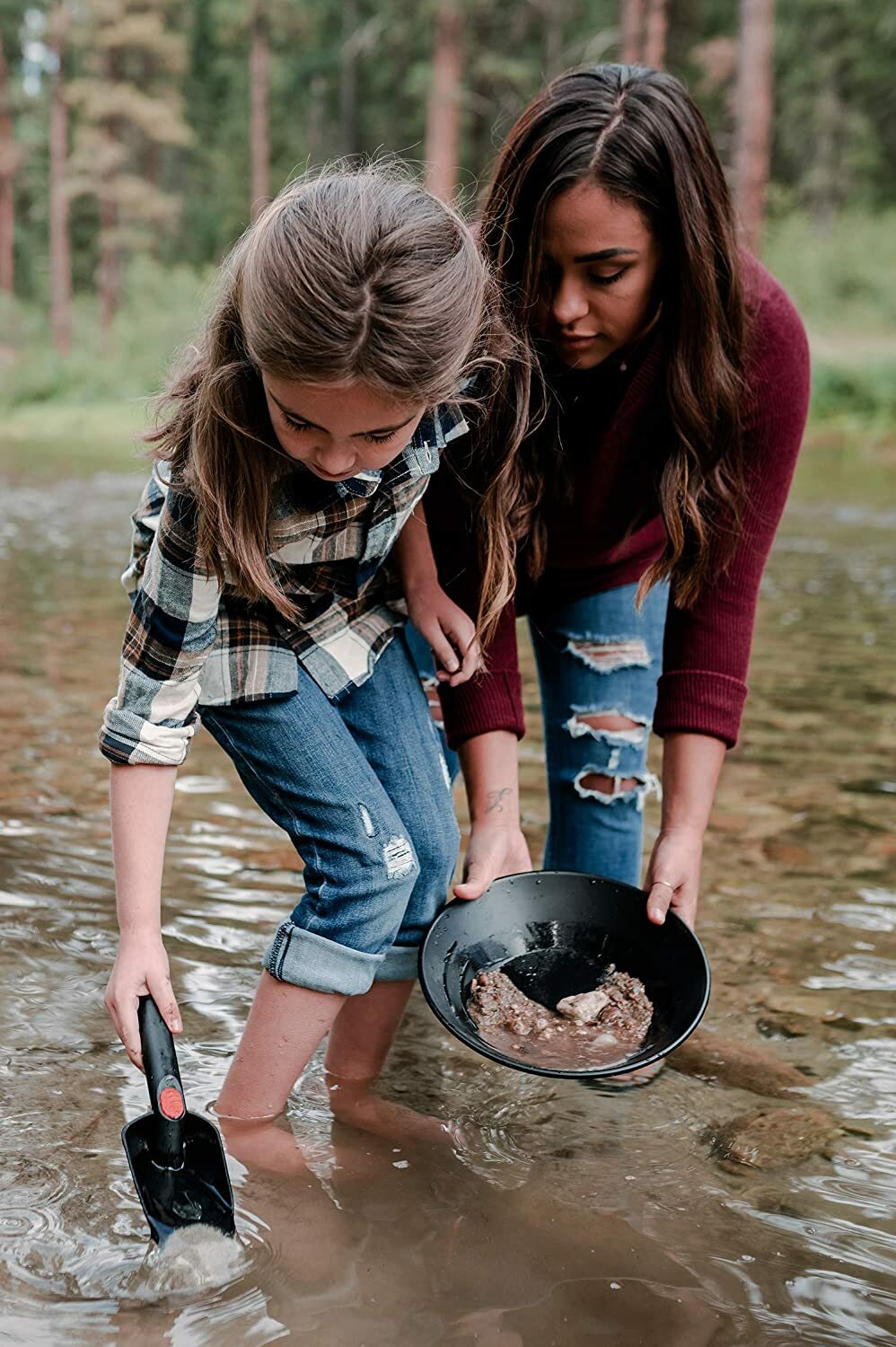 Gold Pan 34 cm 14 inch Black Plastic Gem Fossicking Panning Prospecting Detector