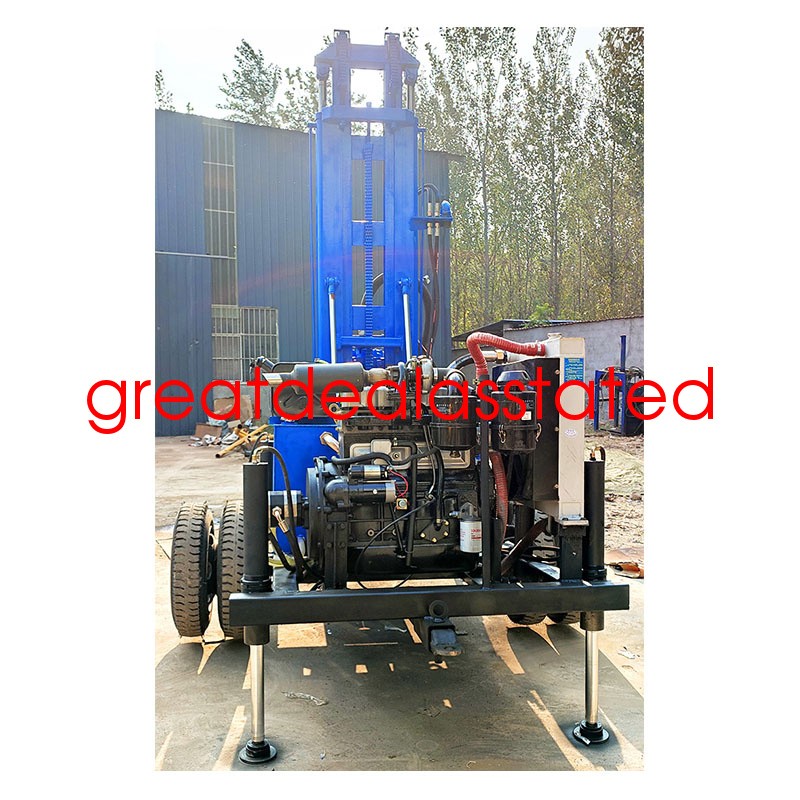2026 4-Cylinder Diesel Rotary Drilling Rig for Water Well 300M 78kw 106hp By Sea