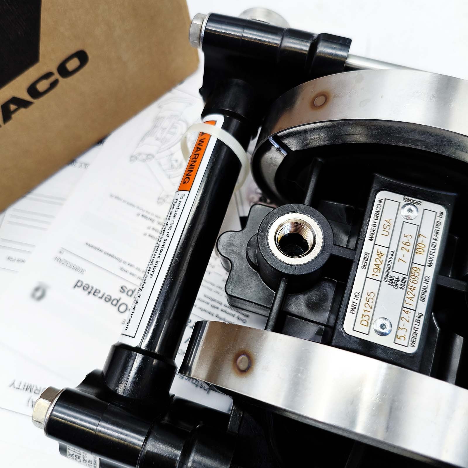 New 3/8″ Diaphragm Pump Acetal/TPE for Graco D31255 Husky 307