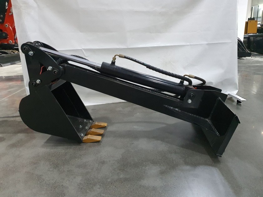 AGT 12” Digger Bucket Single Arm Digger Attachment for Mini Skid Steer