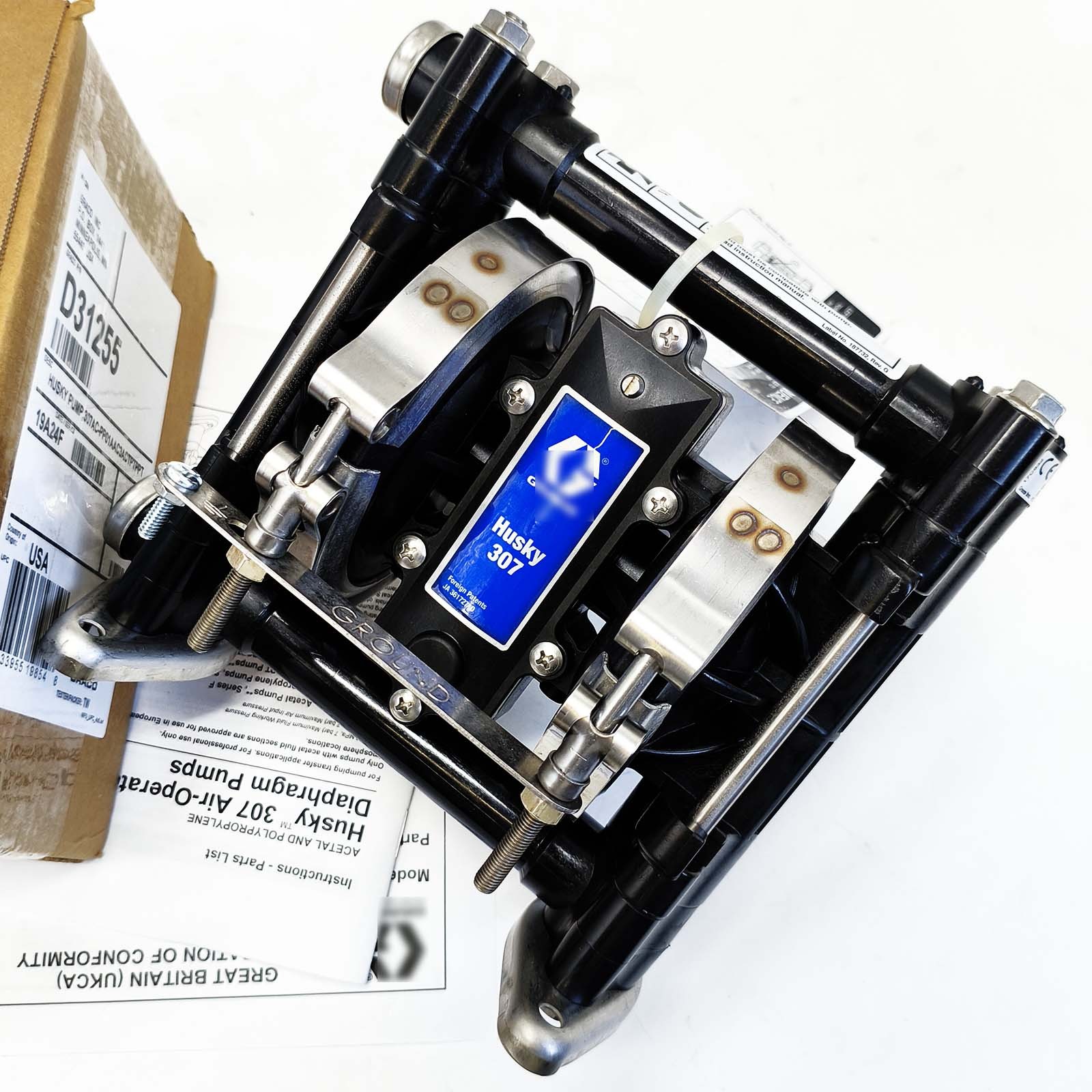 New 3/8″ Diaphragm Pump Acetal/TPE for Graco D31255 Husky 307
