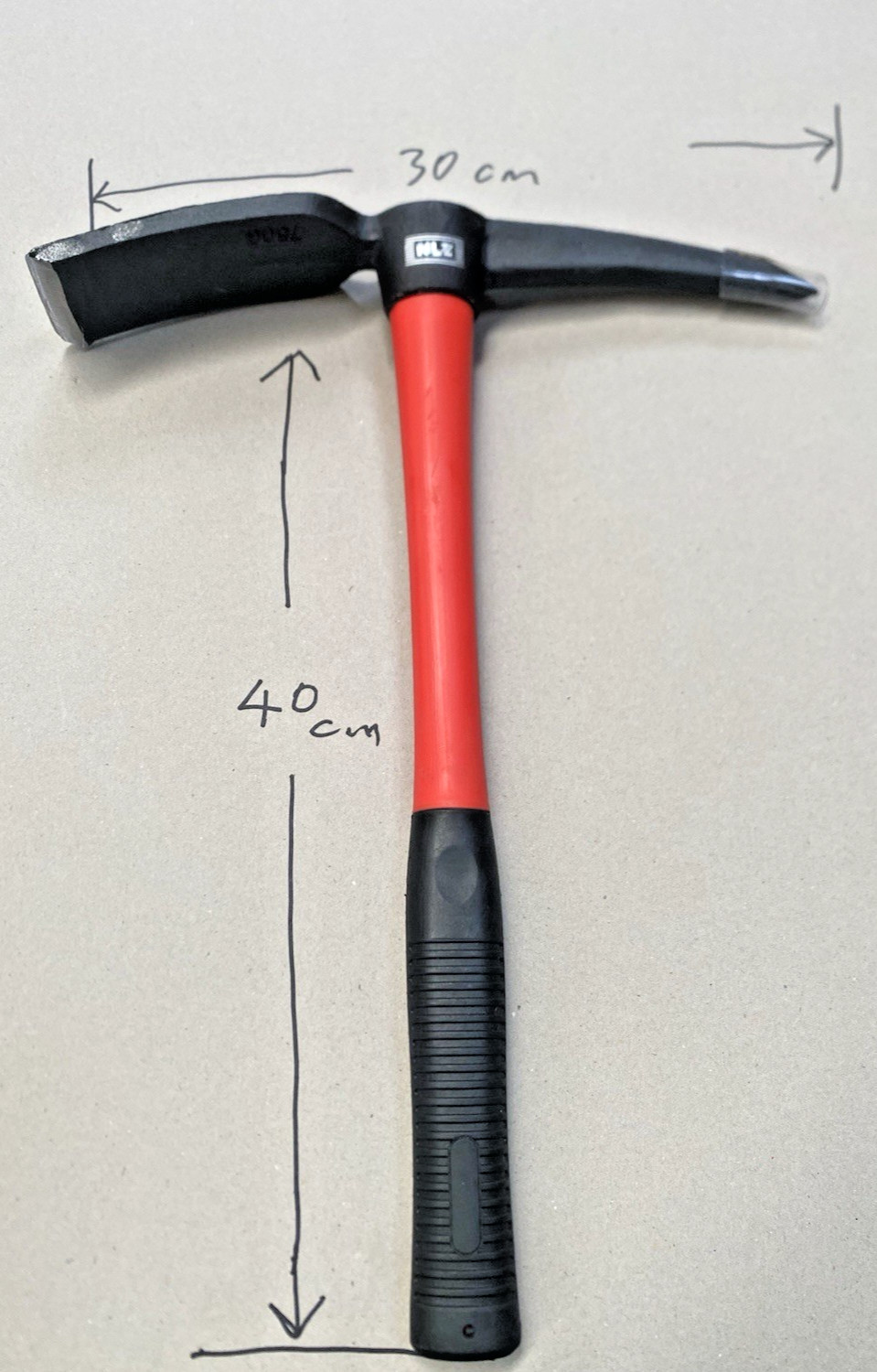 Miners Mattock intermediate size Bright Colour Gold Mining Prospecting Pick