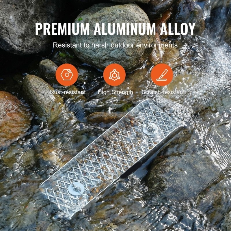 Thin Transportable River Sluice Box Equipment With Mosses For Gold Recovery