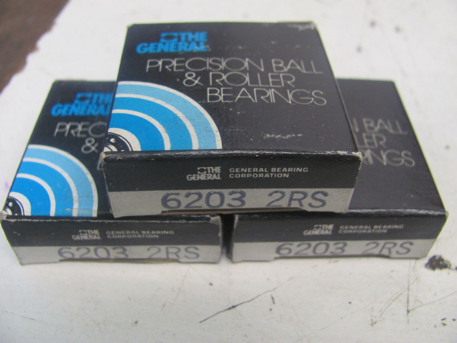 Lot of (3) GENERAL BALL BEARING 6203-2RS