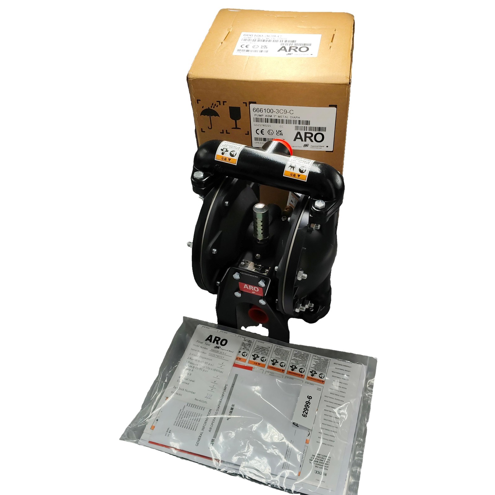666100-3C9-C 1” Double Diaphragm Pump Air Operated for Aro US