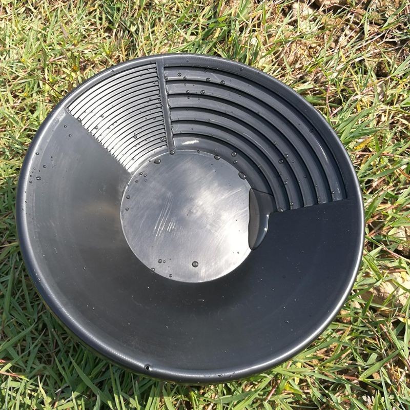 Black Plastic Gold Pan Mining Nugget Prospecting Dredging River Panning 15-inch
