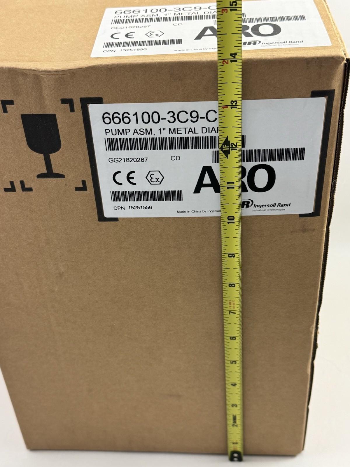 ARO INGERSOLI RAND 1” Metal Diaphragm Pump 666100-3C9-C (Alum) SEALED BOX