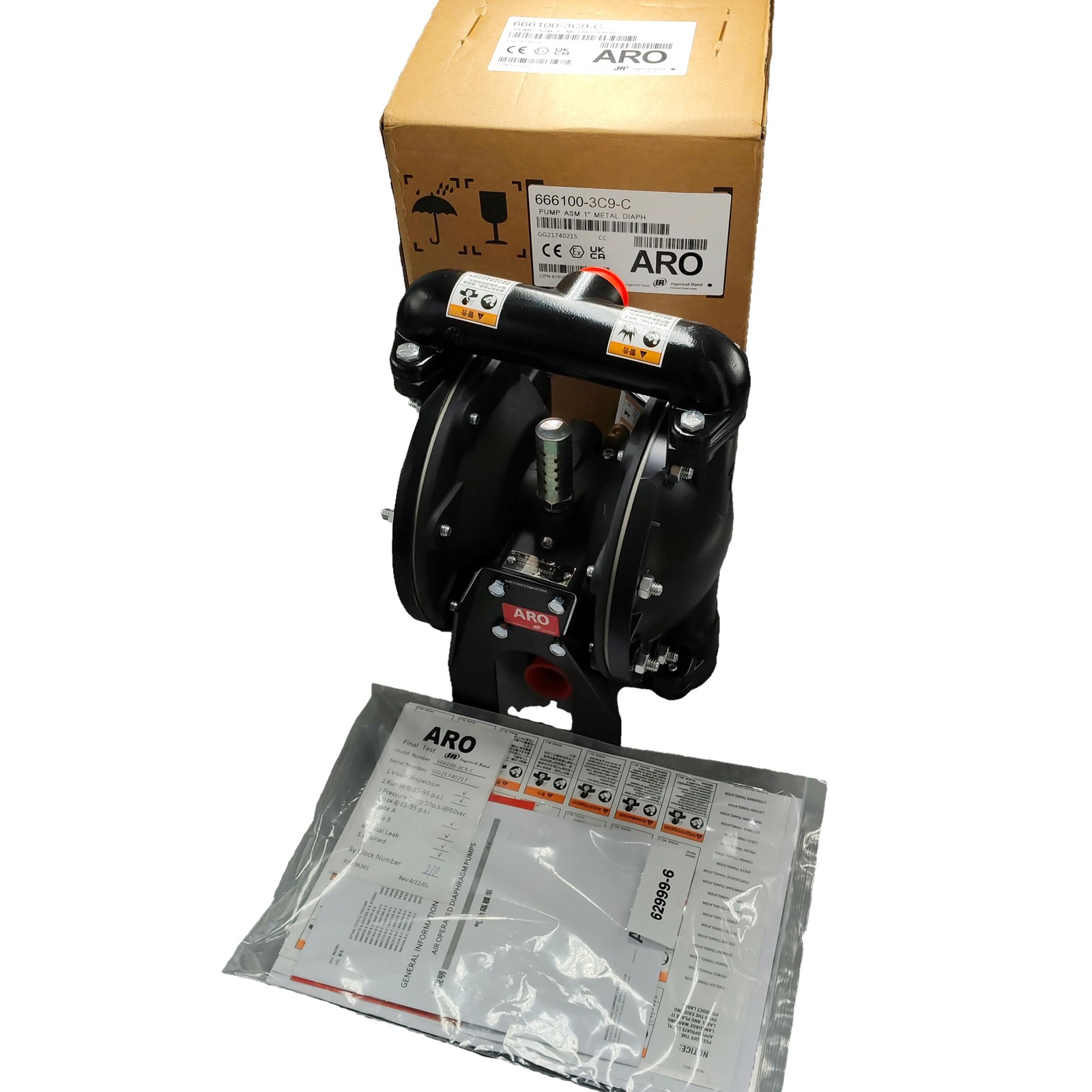 666100-3C9-C NEW 1” Double Diaphragm Pump Air Operated for Aro US
