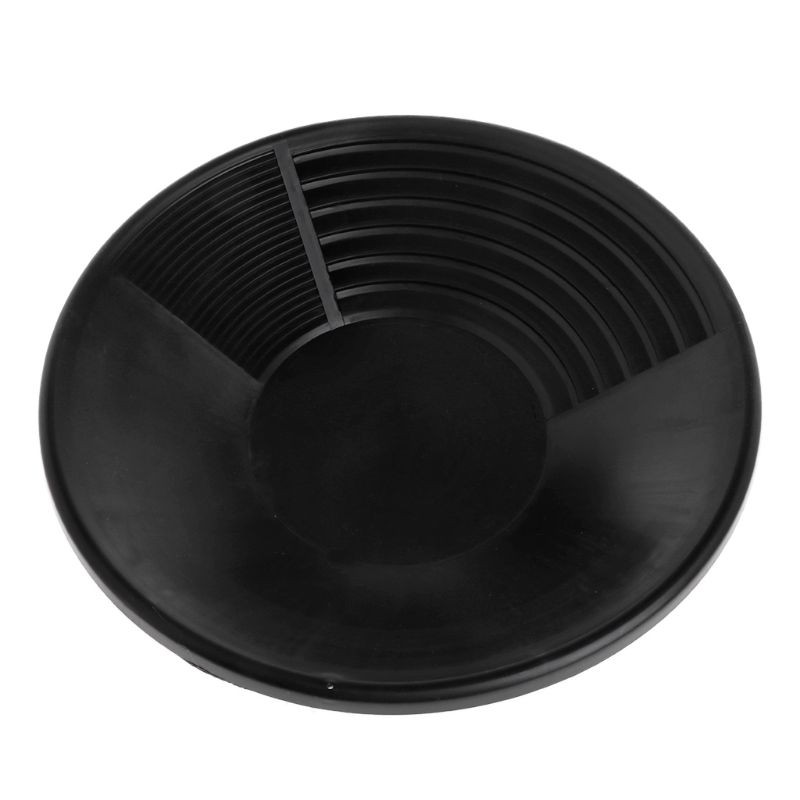 Black Plastic Gold Pan Mining Nugget Prospecting Dredging River Panning 15-inch
