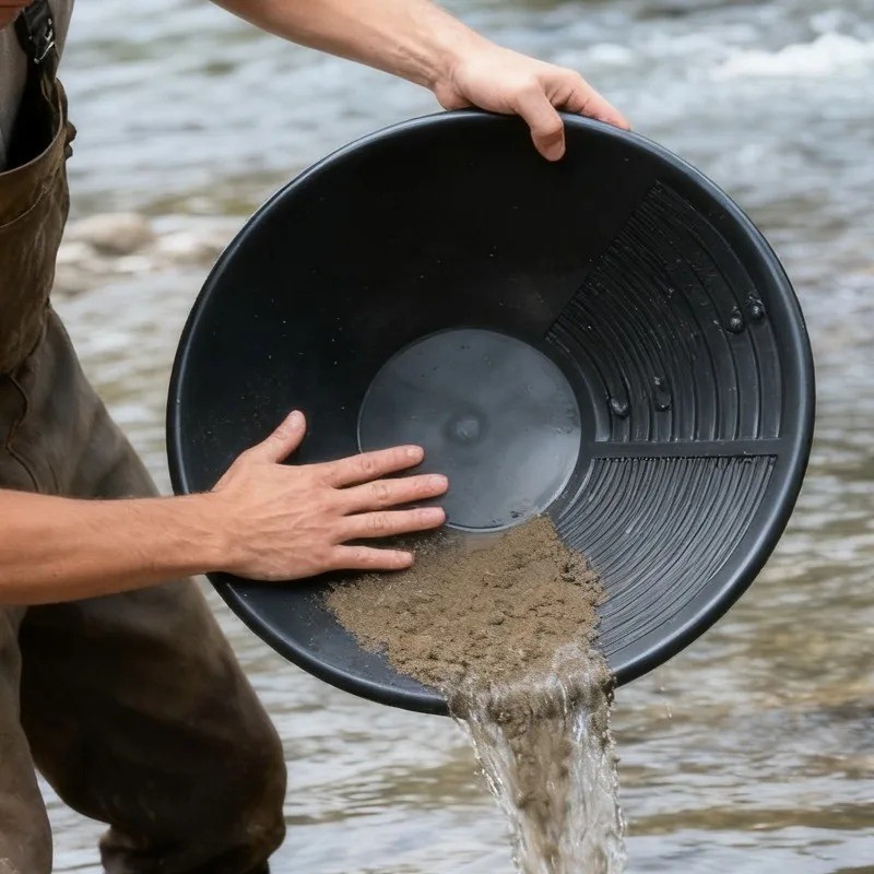 Plastic Gold Mining Pan Basin Gold Panning Tool Lightweight Ergonomic Sieve