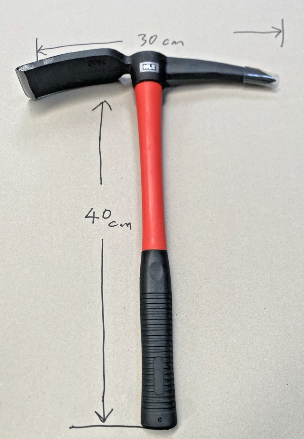 Miners Mattock intermediate size Bright Colour Gold Mining Prospecting Pick
