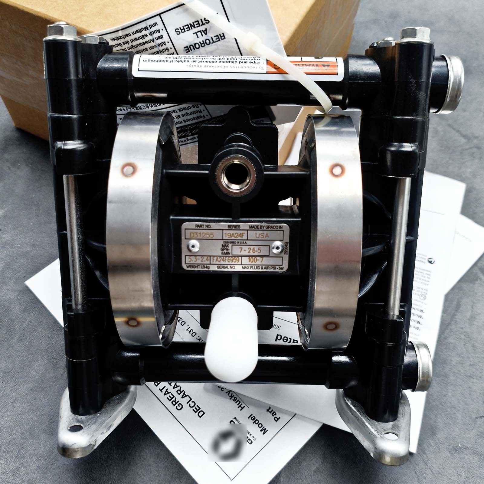 New 3/8″ Plastic Air-Operated Double Diaphragm Pump for Graco D31255 Husky 307