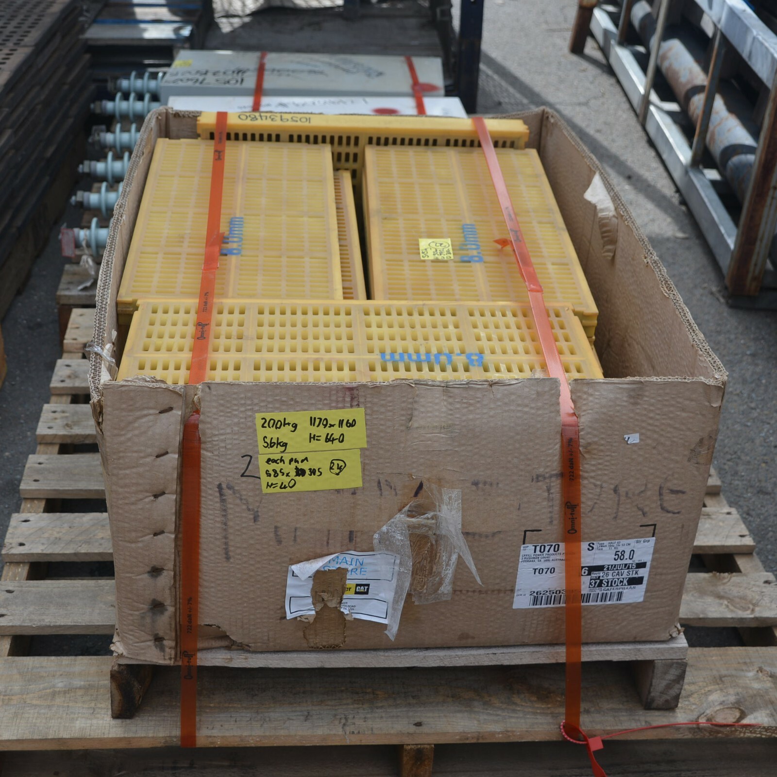 Sifter Sieve Screen Separator polyurethane 590 x 310 x 50mm 8mm holes mining