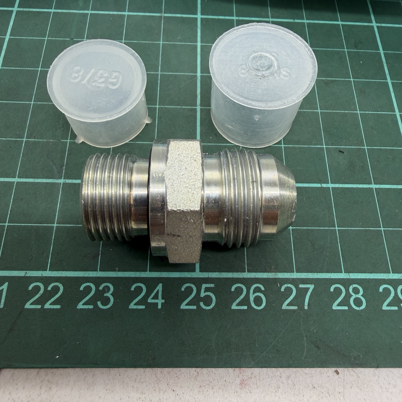 AF10140014 Sandvik Male Stud Connector Hydraulic Adapter Drill Rig 3/4 3/8 NOS