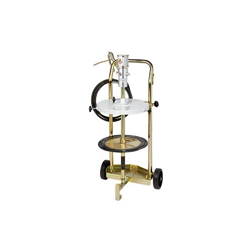 RAASM 64039-55 Dolly-Mounted Grease Dispenser Kit for 120lb Drums, 50:1 Pump