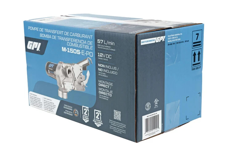 GPI 110240-02 15 GPM 12V FUEL TRANSFER PUMP M-150 SERIES M-150S-E-PO