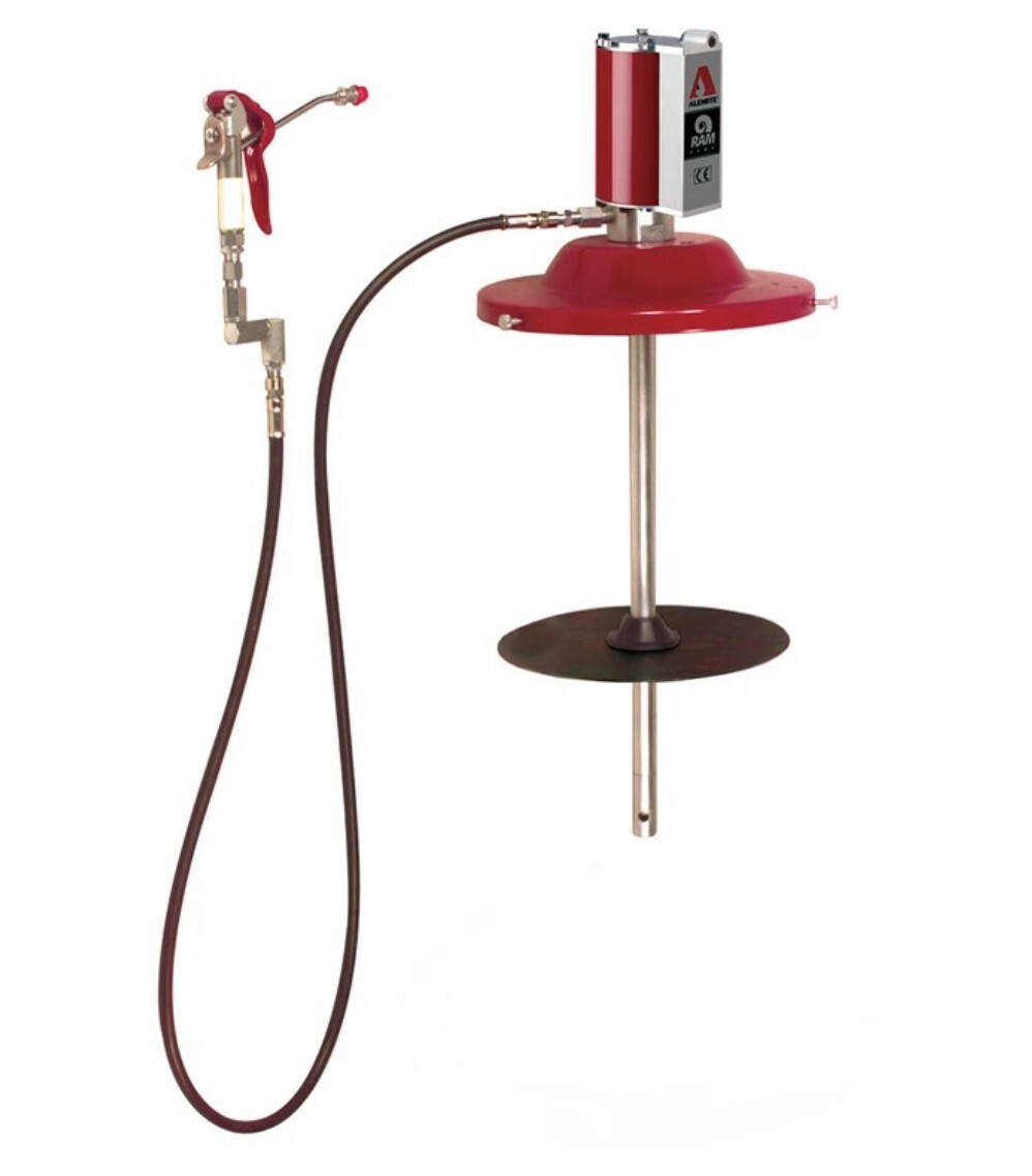 Alemite 9951-S1 RAM SKF Grease Pump 50:1 w/ Cover, Follower, Grease gun, Swivel