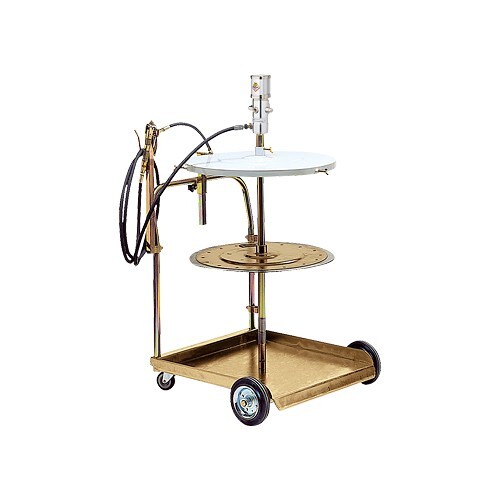 RAASM 64070-55 Mobile Grease dispenser for 400lb drum, 50:1 pump,