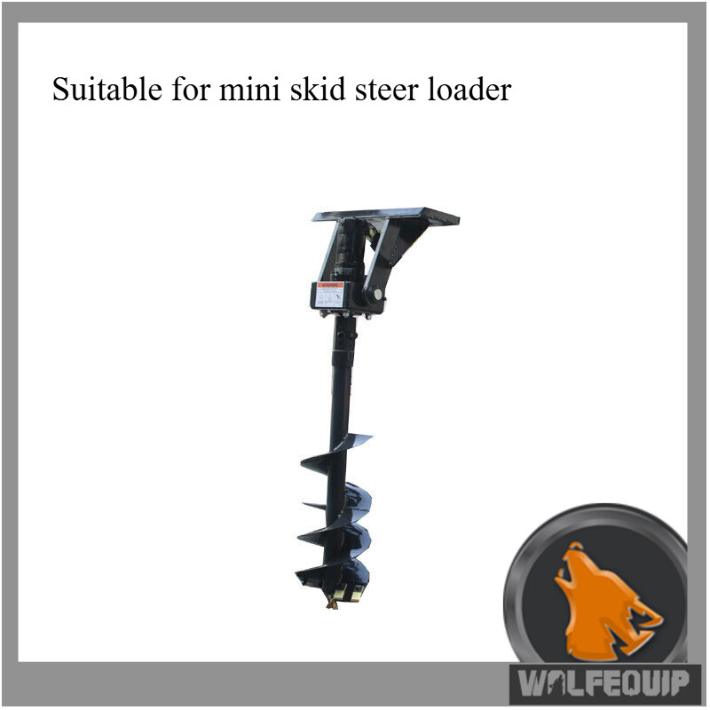 6in Mini Auger Post Hole Digger Attachment Skid Steer For Toro Dingo Wolfequip