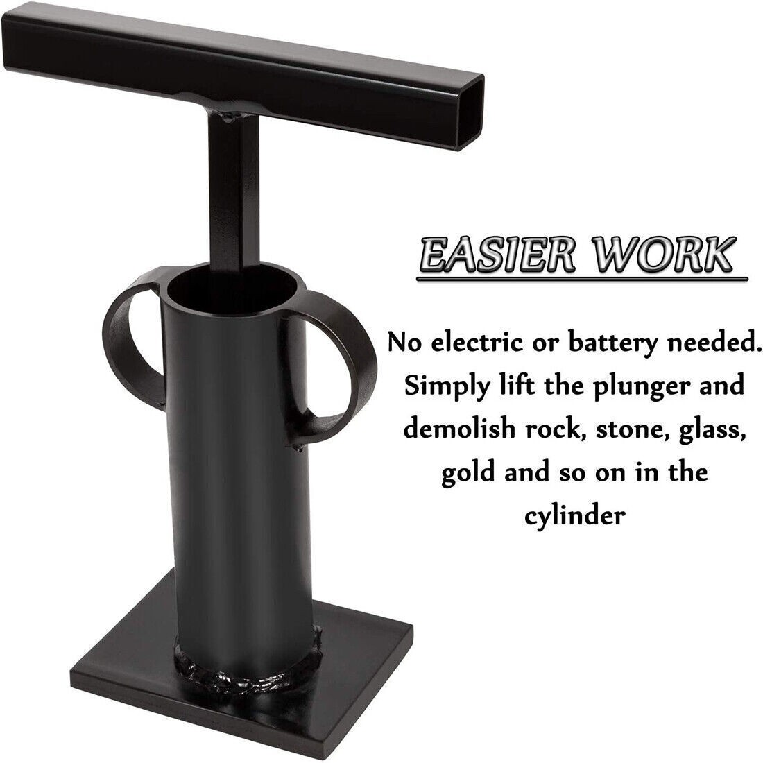 Rock Crusher Gold Prospecting Heavy Duty Frit Maker Glass Breaker Ore Crusher