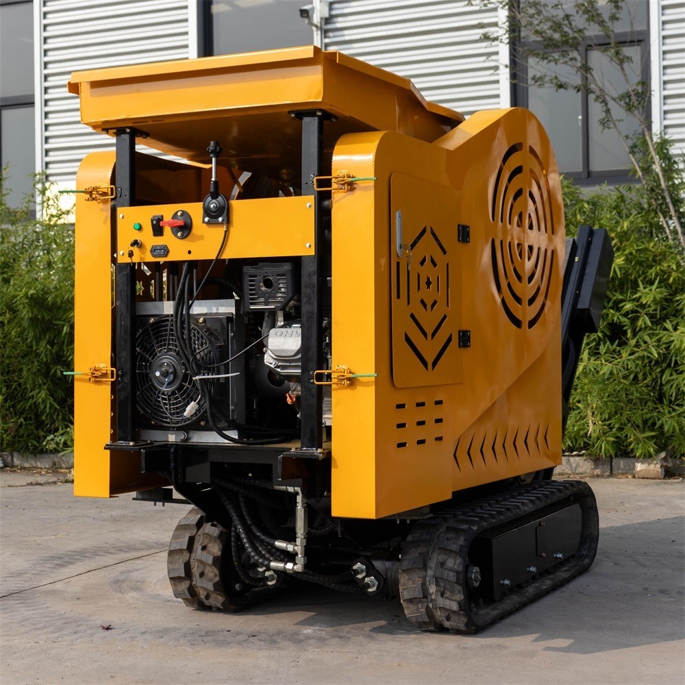 MS430 Jaw Crusher 1800kg 18HP Mobile Stone Rock Tracked Crusher Mining Machine