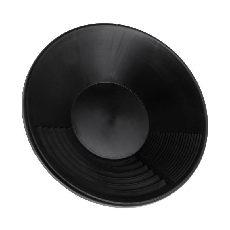 Black Plastic Gold Pan Mining Nugget Prospecting Dredging River Panning 15-inch