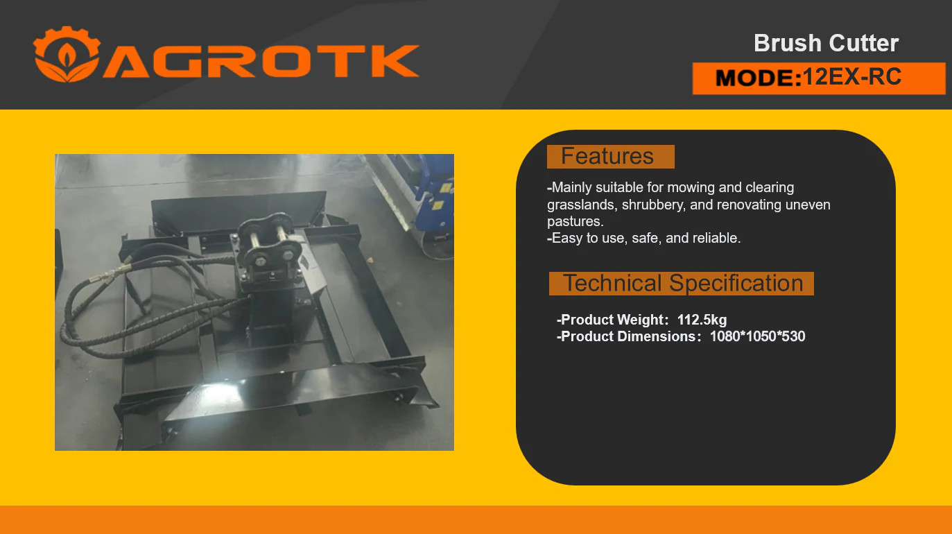 AGT RC Mini Excavator Mower Brush Cutter