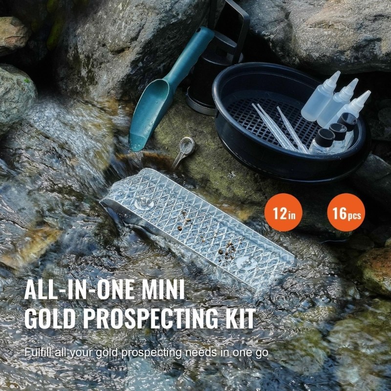 Thin Transportable River Sluice Box Equipment With Mosses For Gold Recovery