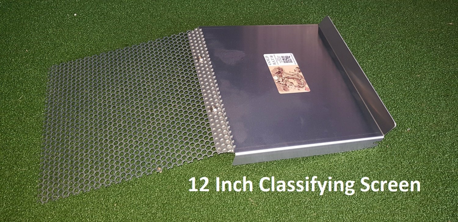 Forward Classifying Gold Sluice Tray with perforated sheet